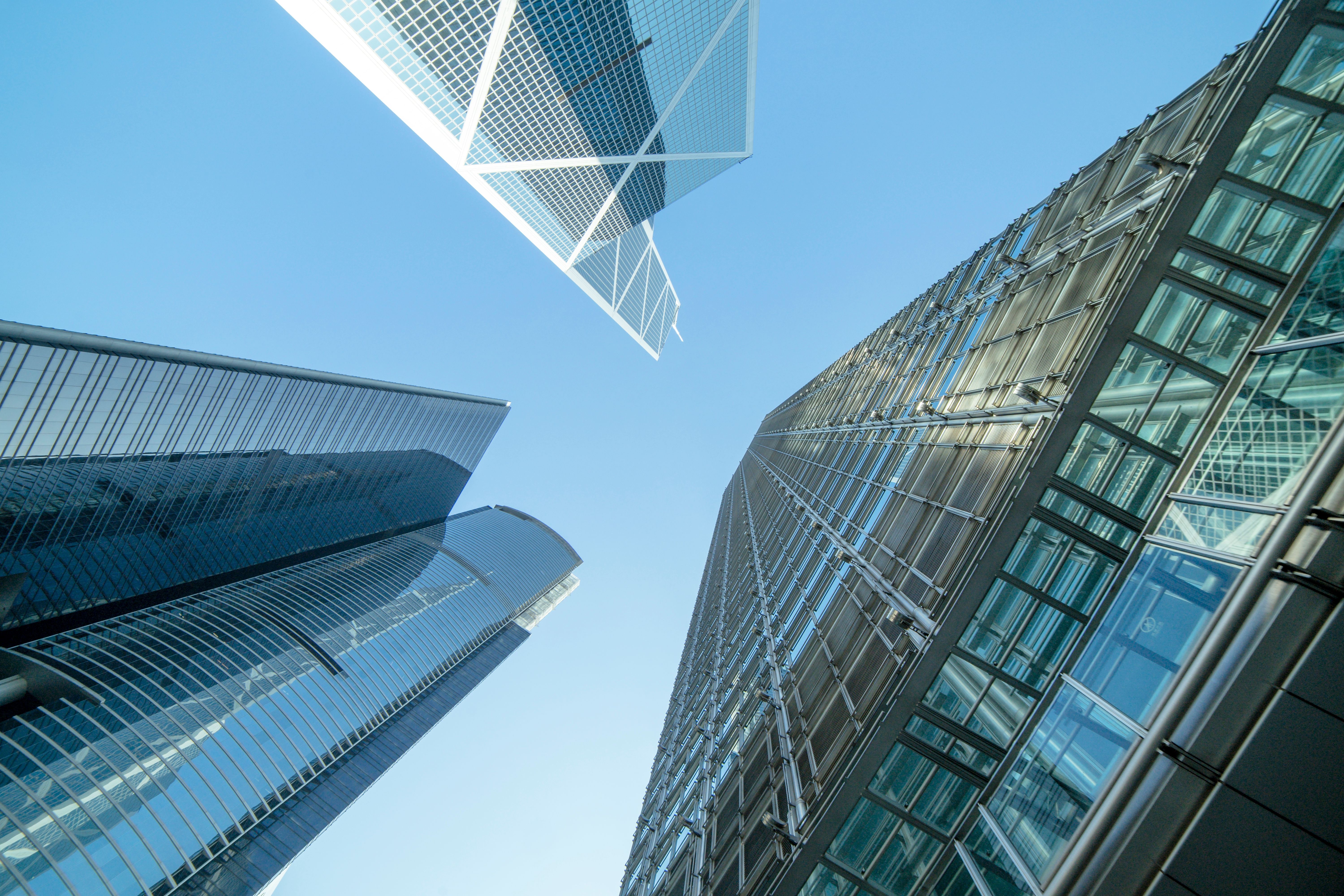 Hong Kong office towers across Victoria Harbour