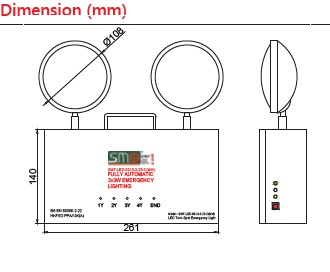 2X3W Twin Spot Wall-Mount Type
