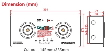 2X3W Twin Spot Surface Mount Type