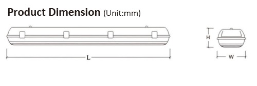 T5 Water Proof LED tube light British fixture