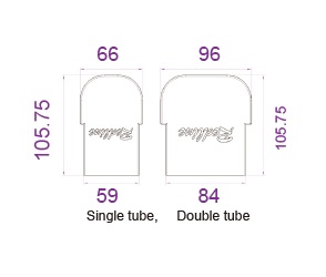 T5 LED tube light British fixture Wraparound flush mount type