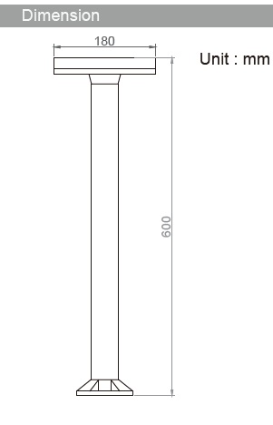 Mushroom / Flat-Top Bollard Light