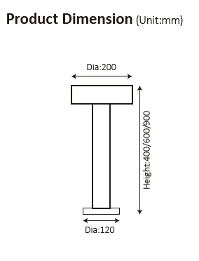 Mushroom / Flat-Top Bollard Light