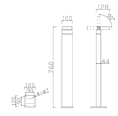 Angle‑adjustable Bollard Light