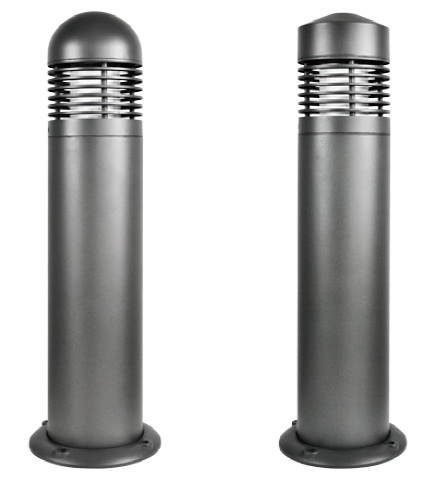 Round Column Bollard Light with Internal Anti-Glare Vanes