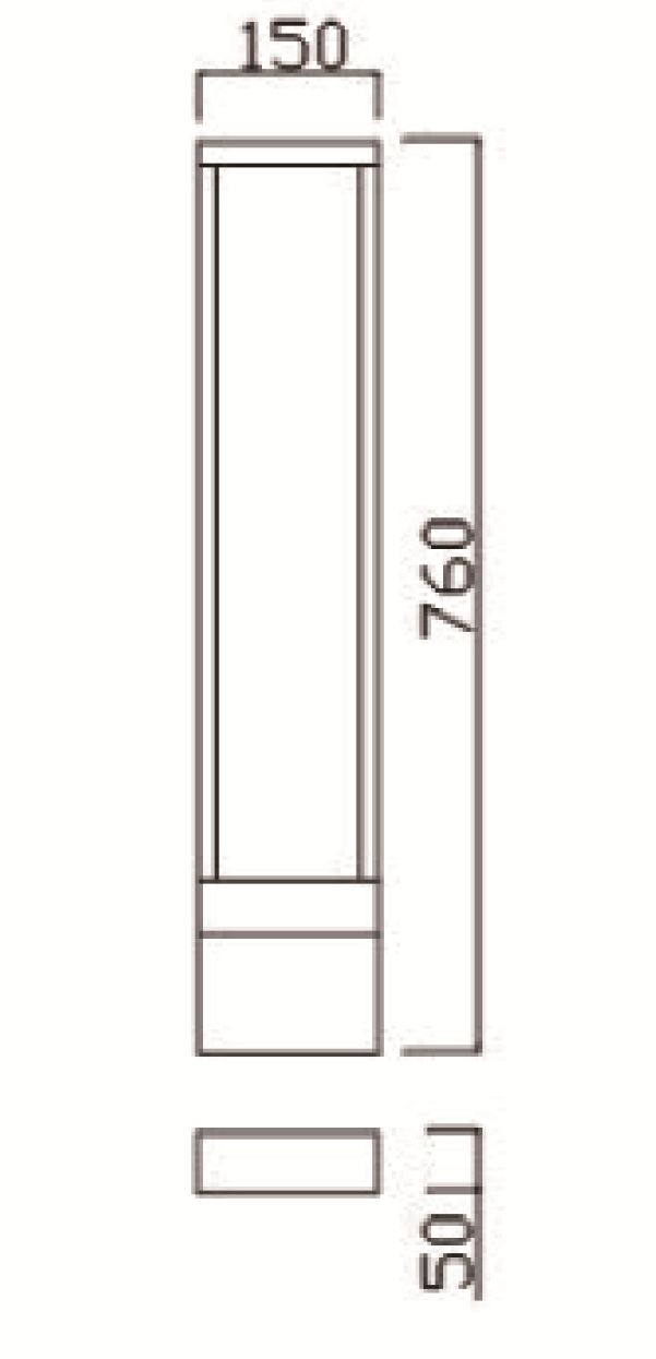 Slim hollow frame Bollard Light