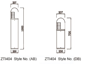 Uni‑directional Bollard Light