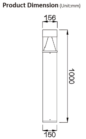 Concrete Bollard Light