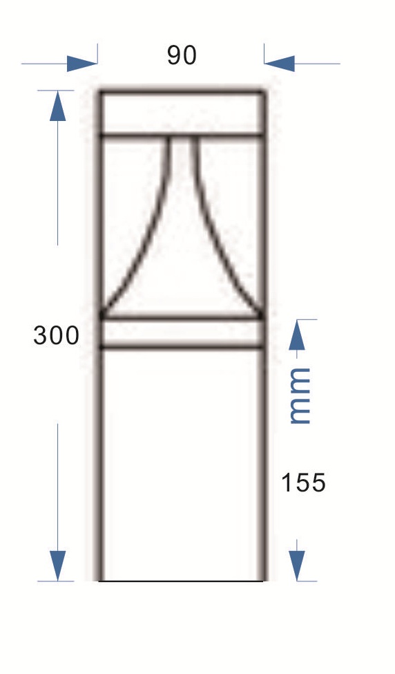 300mm Short Bollard Light