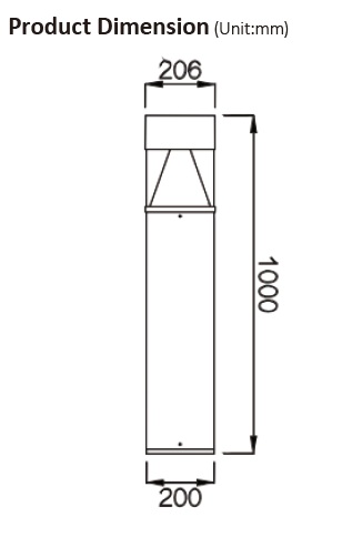 Concrete Bollard Light