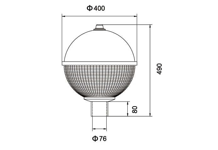 400mm Dual-tone Globe Garden Light