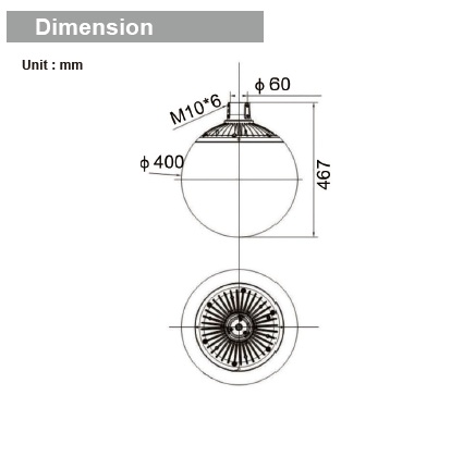 Pendant Globe Garden Light
