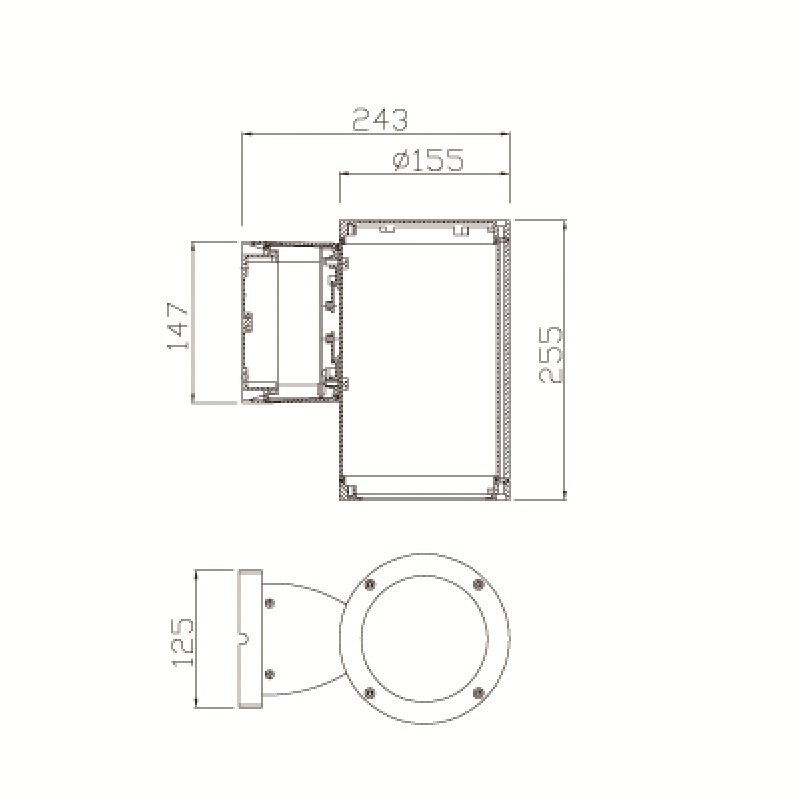 Cylindrical Outdoor Wall Light