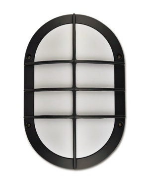 Oval bulkhead wall light