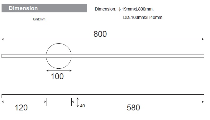 Linear Sleek LED Tube Wall Sconce Light