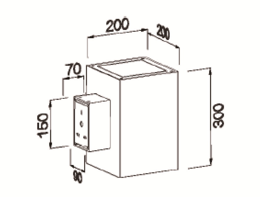Cube Dual-Emission Outdoor Wall Light