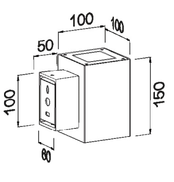Cube Outdoor Wall Light