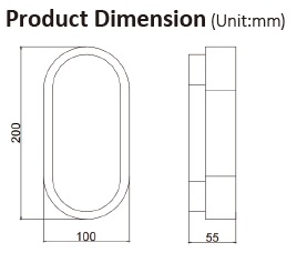 Oval Outdoor Bulkhead Light