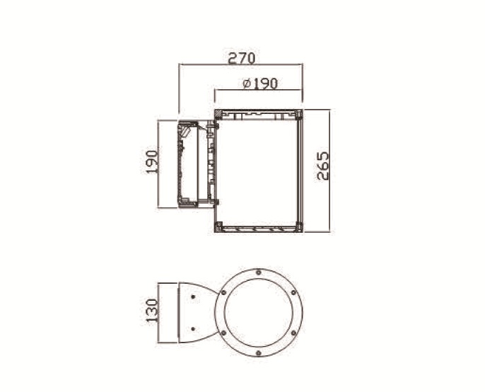 Cylindrical Outdoor Wall Light