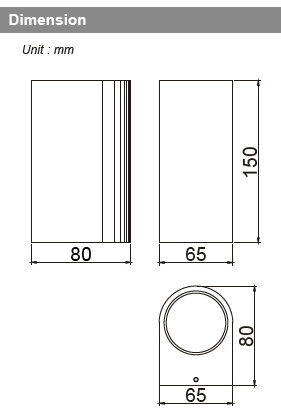 D-Shape Up and Down Outdoor Wall Light