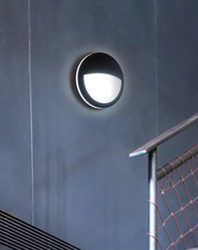 Circular LED Outdoor Wall Light
