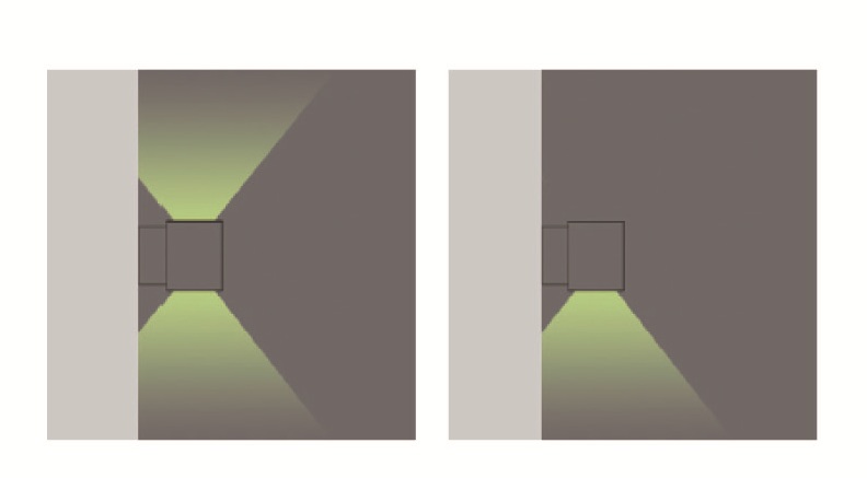 Cube Dual-Emission Outdoor Wall Light