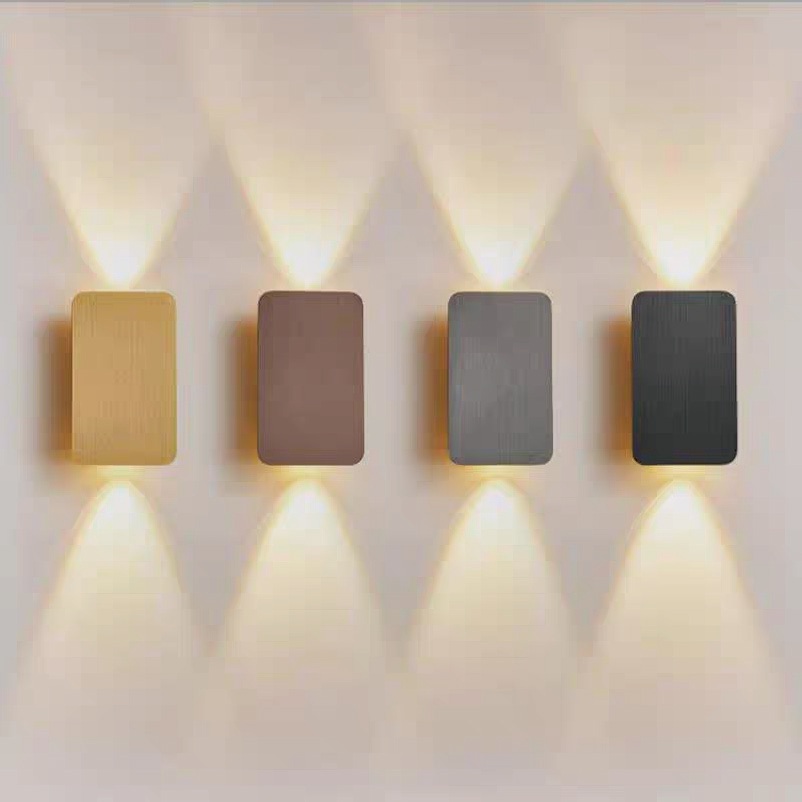 Rectangular Flat Panel Dual-Emission Wall Light