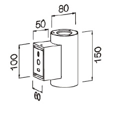 Cylindrical Dual-Emission Outdoor Wall Light