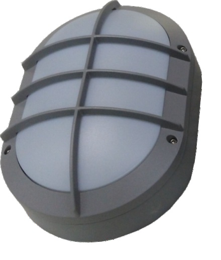 Oval bulkhead wall light