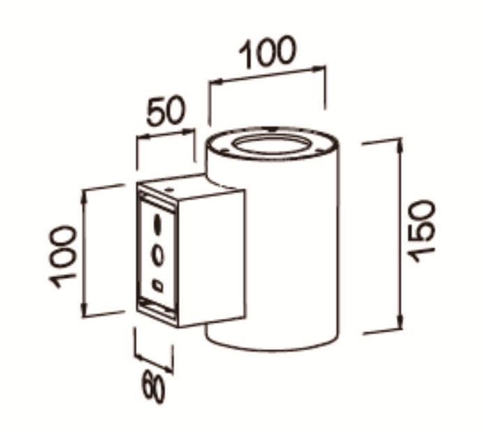 Cylindrical Outdoor Wall Light