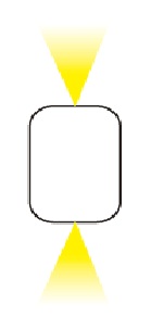 Rectangular Flat Panel Dual-Emission Wall Light