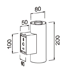 Cylindrical Dual-Emission Outdoor Wall Light