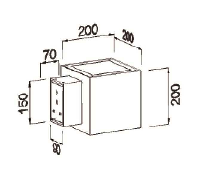 Cube Dual-Emission Outdoor Wall Light