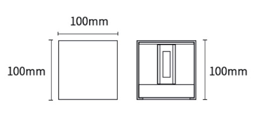 Compact Cube Dual-Emission Wall Light
