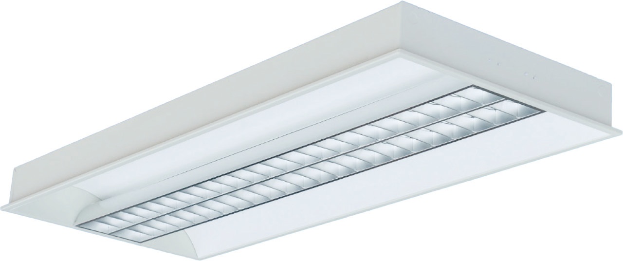 T8 Recessed mounted twin tube aluminum louver lamp