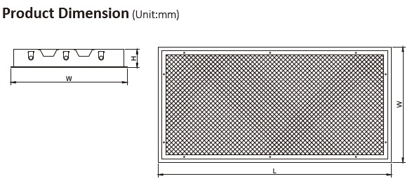 T5 Recessed waterproof panel