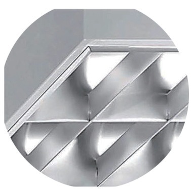 T8 Recessed mounted Single/ Twin/ Triple tube aluminum louver lamp