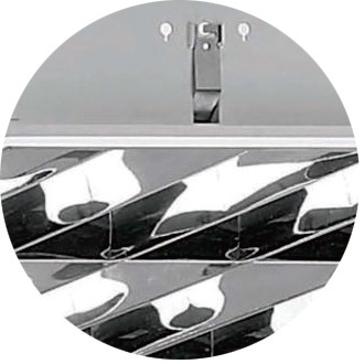 T8 Recessed mounted Twin/ Triple tube aluminum louver lamp