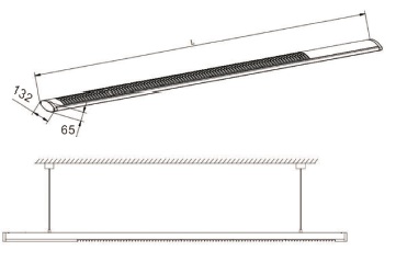 T5 Suspended Office Linear Light