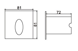 Square Oval Aperture Footlight