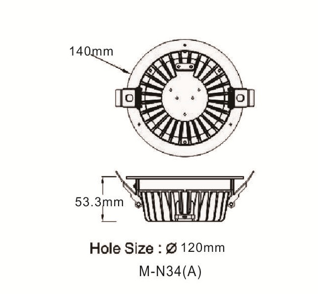 140mm Downlight