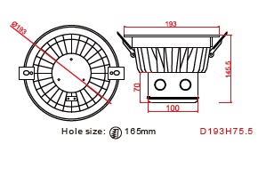 193mm Downlight