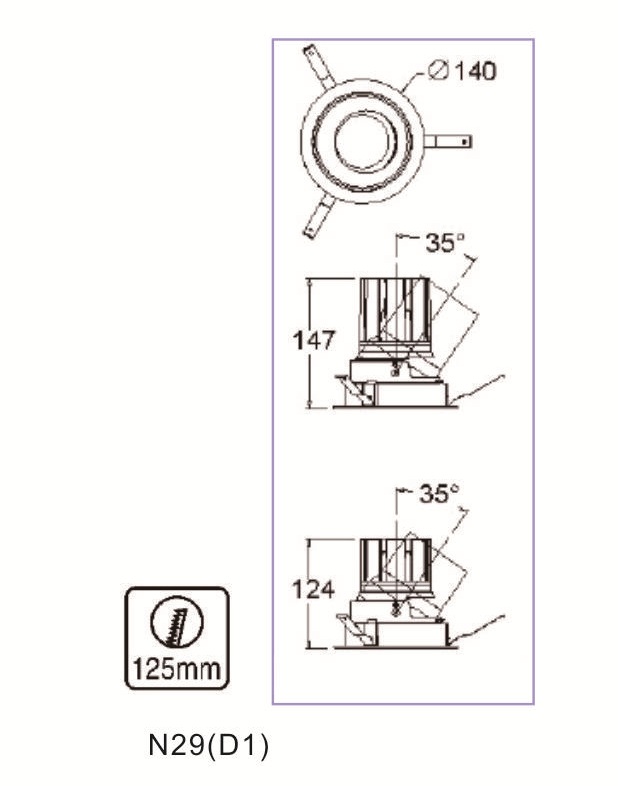 140mm Downlight