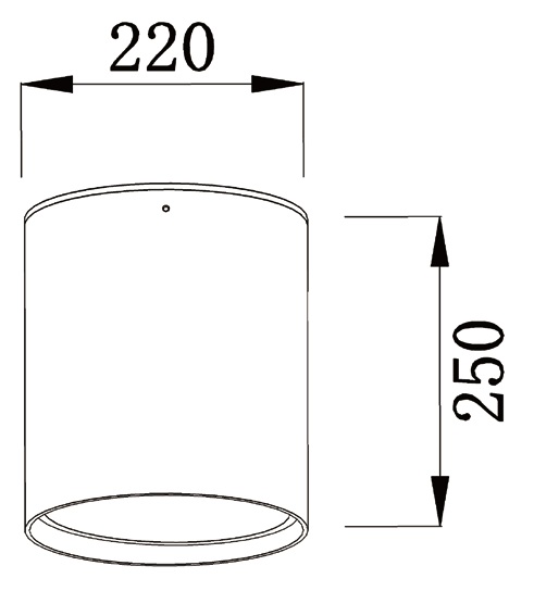 220mm LED Light Bulb Cylindrical Surface Mounted Downlight