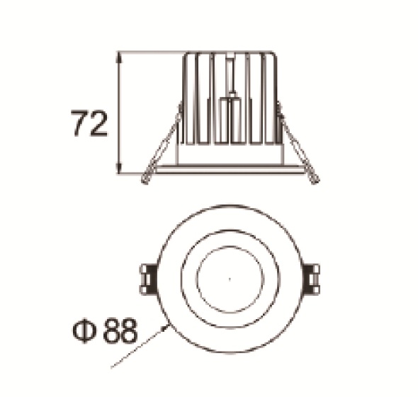 88mm Downlight