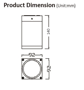 Square Column Surface Mounted Downlight