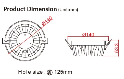140mm Downlight