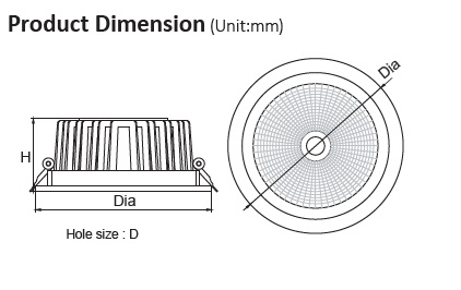 115mm Outdoor Recessed Mounted Downlight