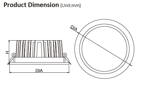190mm Downlight