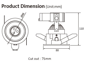 88mm Downlight